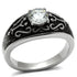 High polished stainless steel ring by Turquoise Tiger, featuring a sleek, shiny finish and no plating.