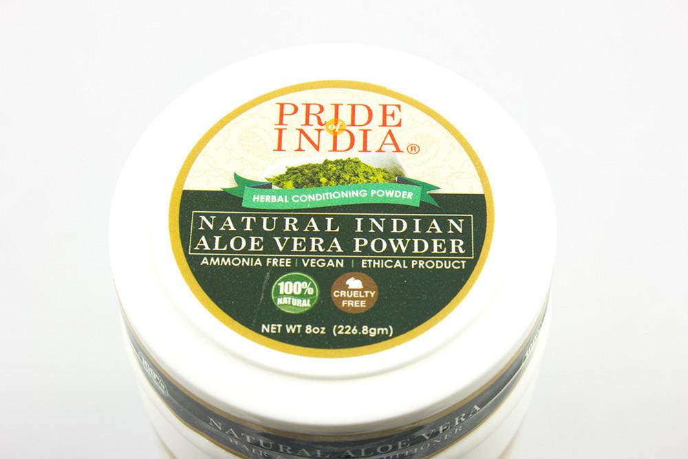 Azure Eurybia Hair Bliss Aloe Vera herbal conditioning powder for hair and skin, in a natural food and beverage product.