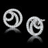 Turquoise Tiger TS511 rhodium-plated 925 sterling silver earrings with AAA grade cubic zirconia, elegant jewelry accessory