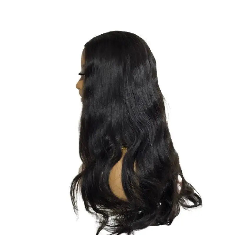 Peach Clymene U-nece versatile U-part wig made of premium human hair, showing the natural hairline and textured wig style.