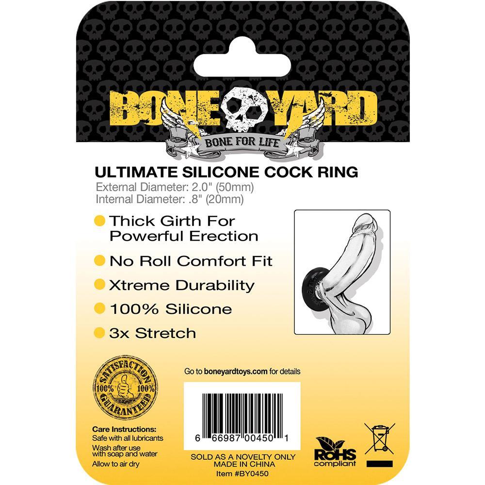Black silicone cock ring from Teal Mnemosyne, shown from the rear view, designed for adult intimate wear and comfort.