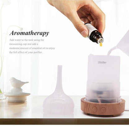 Ozdingo Essential Oil Aroma Diffuser with 3D Fireworks mirror design, ultrasonic glass humidifier for aromatherapy and home fragrance.