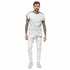 Beige Snowdrop 2882Sport Tropics Of OZ unisex fleece sweatpants in white, front view, cozy women&