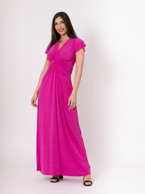 Long, plain fuchsia women&
