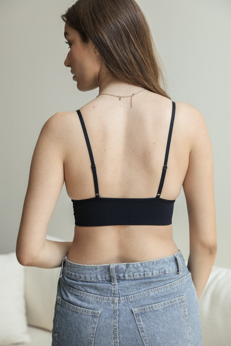 Periwinkle Aether waistband loop lace brami, a feminine stretchy lace cami top with a comfortable fit and delicate lace details.