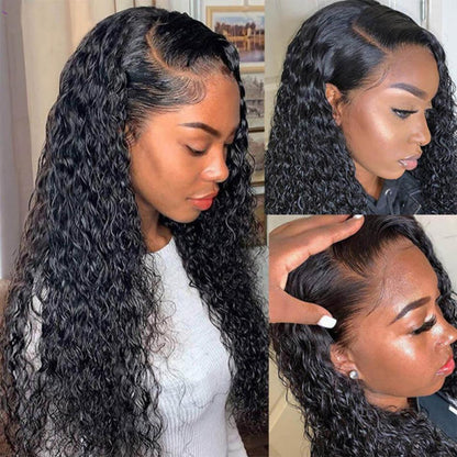 Cerise Alfie U Part Wig with Jerry Curl human hair, water-wave style, designed for black women, Brazilian Remy hair, bath and beauty product