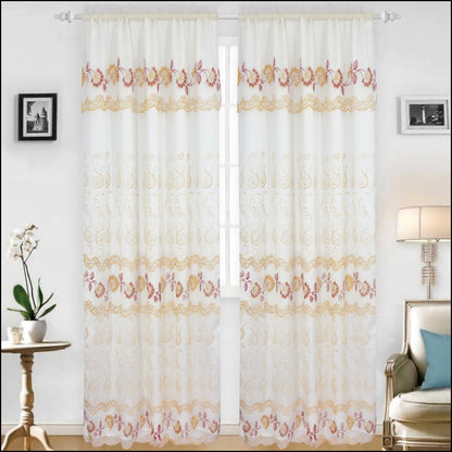 Set of two Azure Zeus Bridget embroidered panels with backing, in burgundy, designed for beds and blankets.