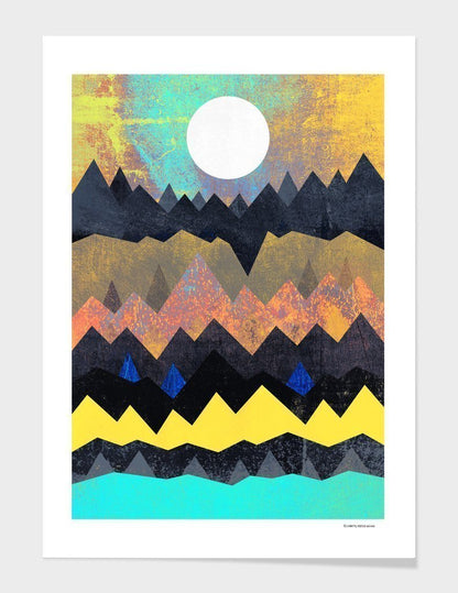 White Sun Frame home decor art print by Scorpius, featuring a minimalist white sun design on a framed wall art piece.