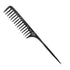 Peach Clymene wide-tooth detangler comb for gentle, tangle-free styling of wigs and hair, made of durable plastic.