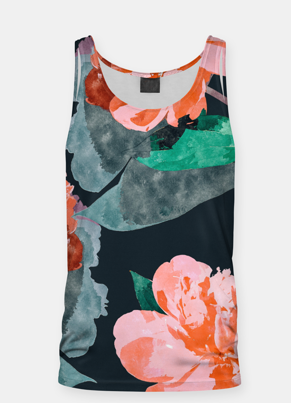 Wild Flower sublimation adult tank top by Sky Felix, featuring vibrant floral design on a casual T-shirt.