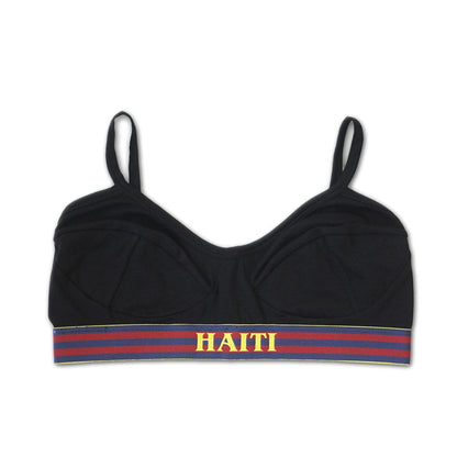 Fuchsia Alder Sabbat x RLTD Haiti Revolution bralette for women, featuring vibrant fabric and comfortable fit.