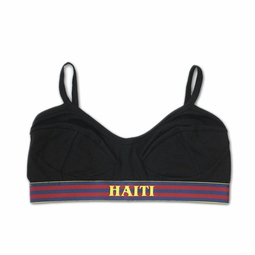 Fuchsia Alder Sabbat x RLTD Haiti Revolution bralette for women, featuring vibrant fabric and comfortable fit.