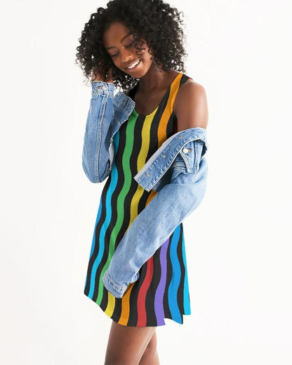 Rainbow striped women&
