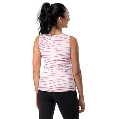 Pink line art sketch print women&