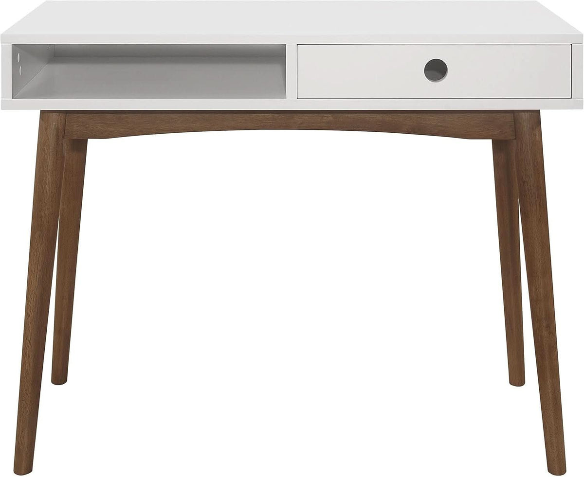 Wood Writing Desk with Drawer – Home Office &amp; Small Business Workspace