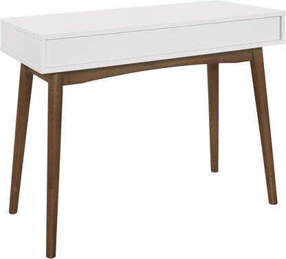 Wood Writing Desk with Drawer – Home Office &amp; Small Business Workspace
