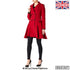 Red Wool Blend Fit and Flare Double Breasted Skater Coat by Rose Eleusis, stylish jacket with tailored details.