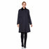 Grey Wool Blend Oversized Swing Coat with Velvet Trim from Rose Eleusis, stylish jacket with a relaxed fit and elegant detailing.