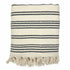 A woven stripe Turkish throw blanket by Ariel featuring colorful striped patterns, perfect for home decor and cozy accents.