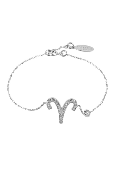 Gold Misty Aries zodiac horoscope star sign bracelet with celestial design, stylish accessories for astrology enthusiasts.