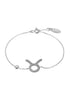 Gold Misty Taurus Zodiac Horoscope Star Sign Bracelet, silver-tone accessories with Taurus constellation charm.